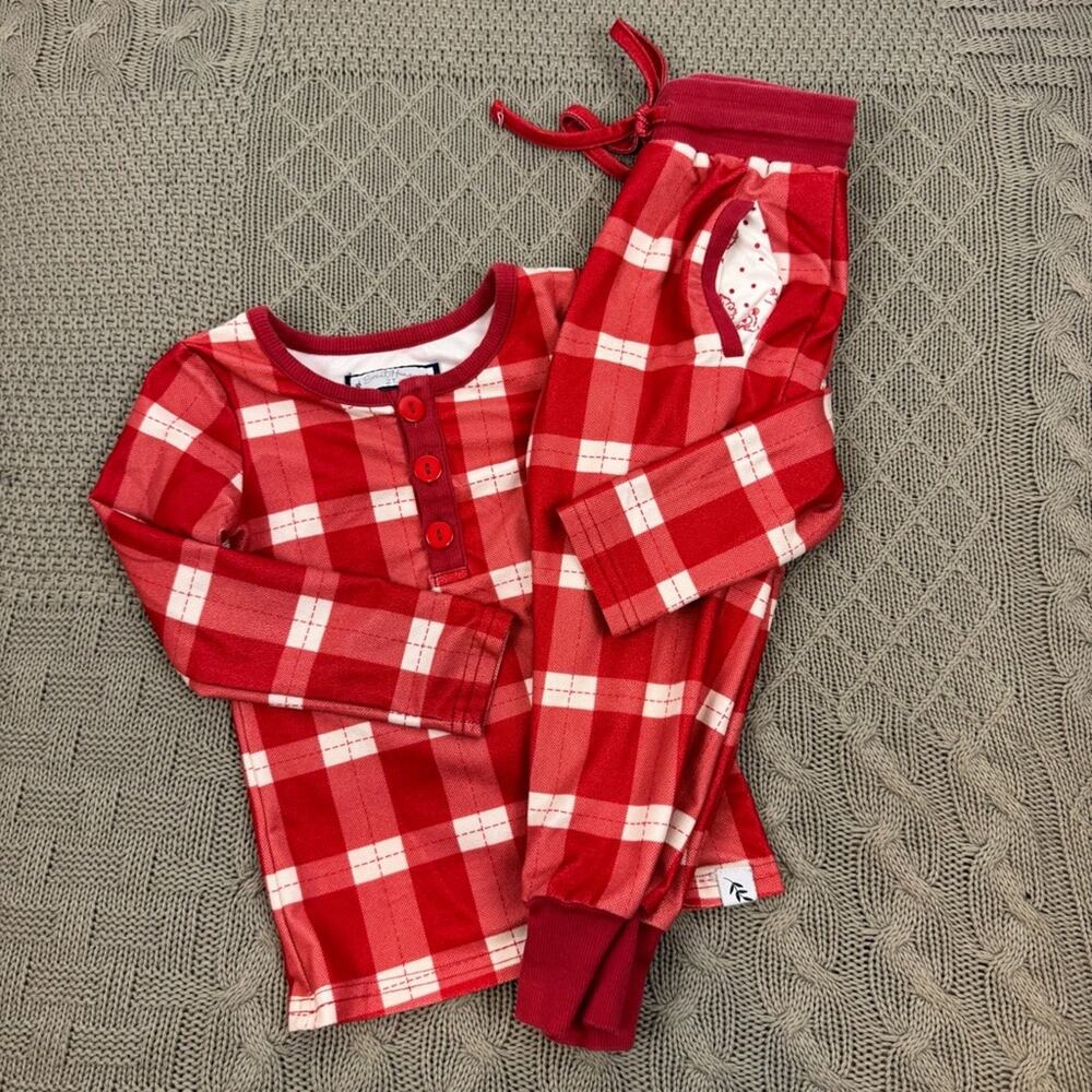 SweetHoney Red Plaid Kids Christmas Pajama Set ~  2T